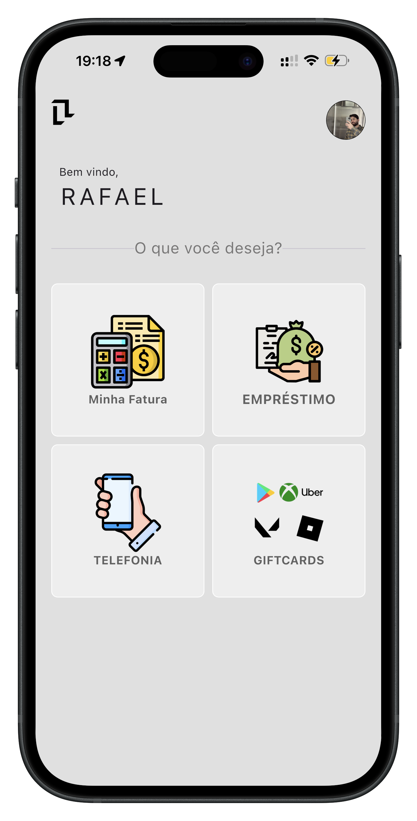 Tela do app LinusMais